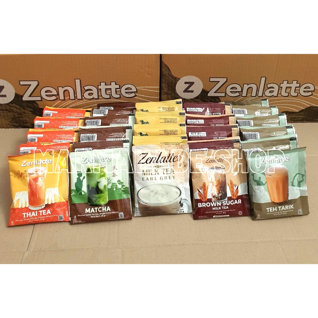 

Zenlatte Matcha; Thai Tea; Milk Tea Earl Grey; Teh Tarik; Brown Sugar