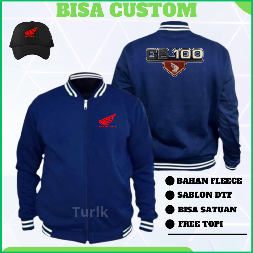 Jaket CB100 Jaket Honda CB100 Varsity Custom