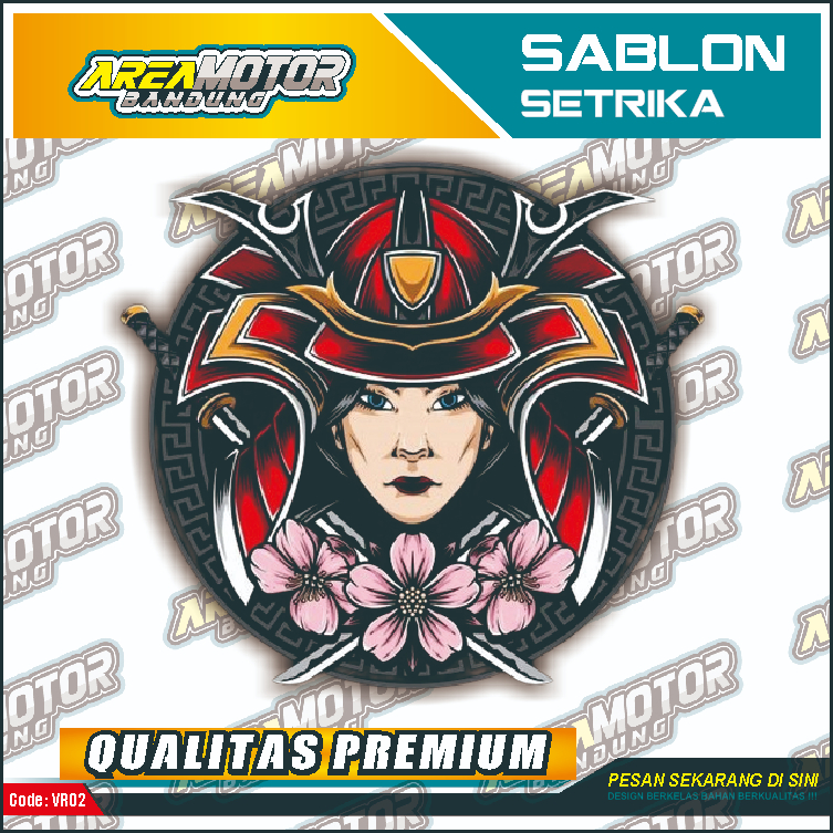 

Print sablon DTF/cetak sablon DTF/sablon setrika siap press 1 sisi Tema LADIES SAMURAI v1 Uk A4 / A3