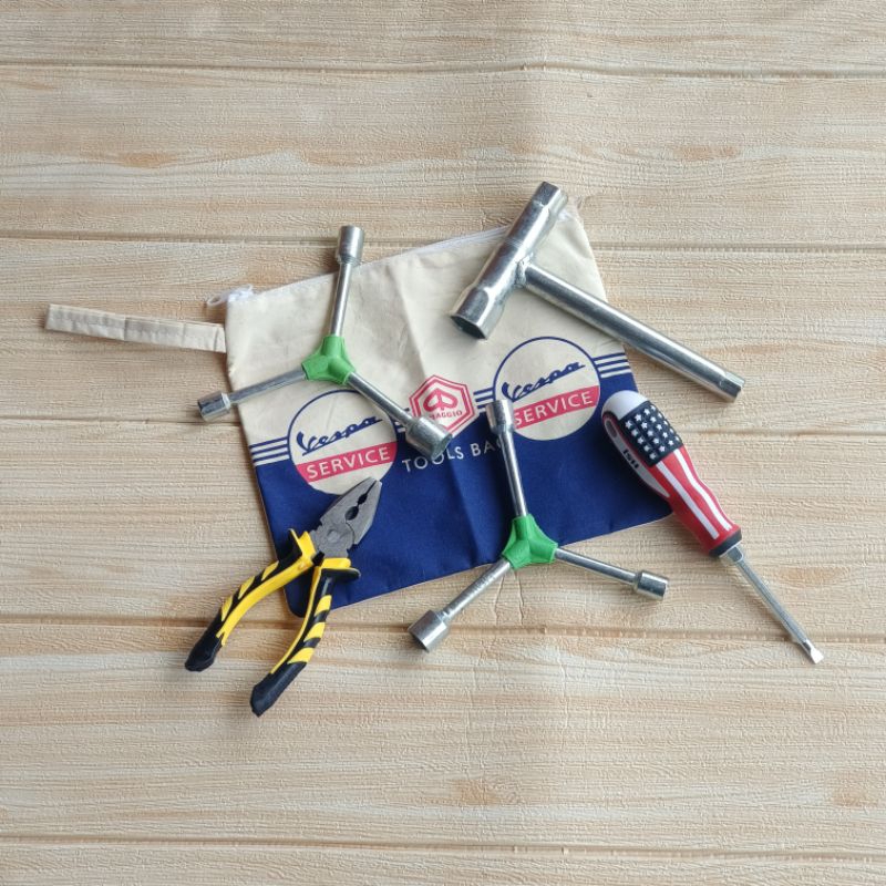 Toolkit Vespa Largeframe Tas Kunci Busi Vespa PX PS SUPER SPRINT EXCEL