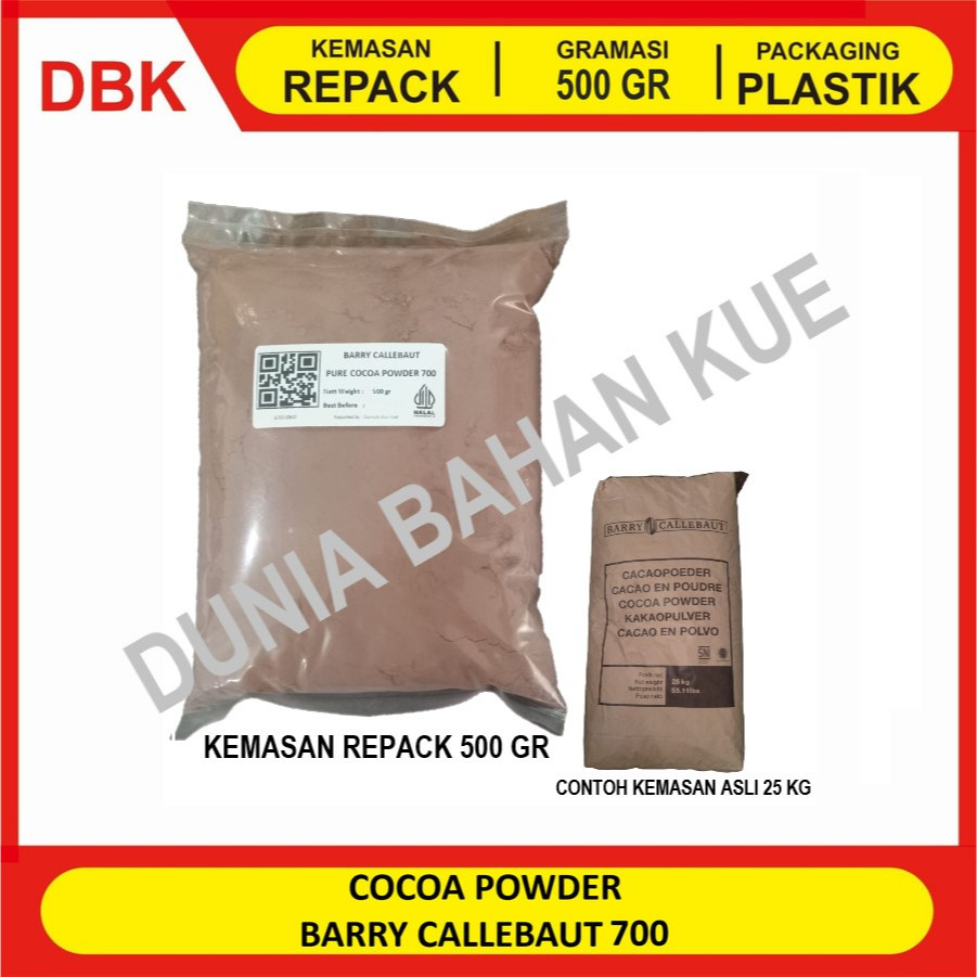 

PURE COCOA POWDER. BARRY CALLEBAUT BUBUK COKLAT MURNI . 500gr