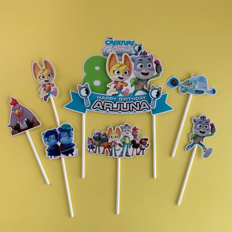 Cake Topper 3D Karakter The Creature Cases Case Hiasan Kue Ulang Tahun Dekorasi Pesta Birthday Party
