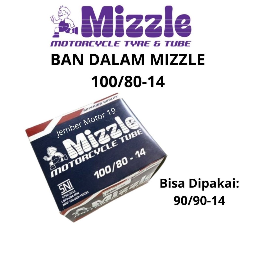 BAN DALAM MOTOR MIZZLE RING 14 (100/80-14)
