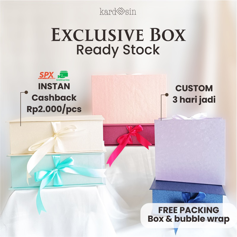 

HARD BOX HARDBOX KOTAK KADO WARNA PITA BRIDESMAID BIRTHDAY SESERAHAN CREAM PUTIH PINK TOSCA LILAC UNGU BIRU MERAH GIFT BOX CUSTOM HADIAH BINGKISAN KARTON KARDUS PACKING PACKAGING FULL COLOR HAMPERS HAMPER PREMIUM EXCLUSIVE ELEGANT MEWAH PARCEL PARSEL