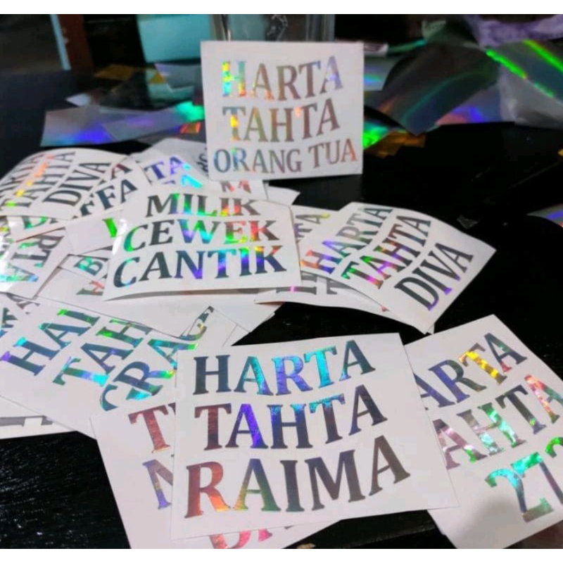 

sticker request nama HARTA TAHTA NAMA custom nama