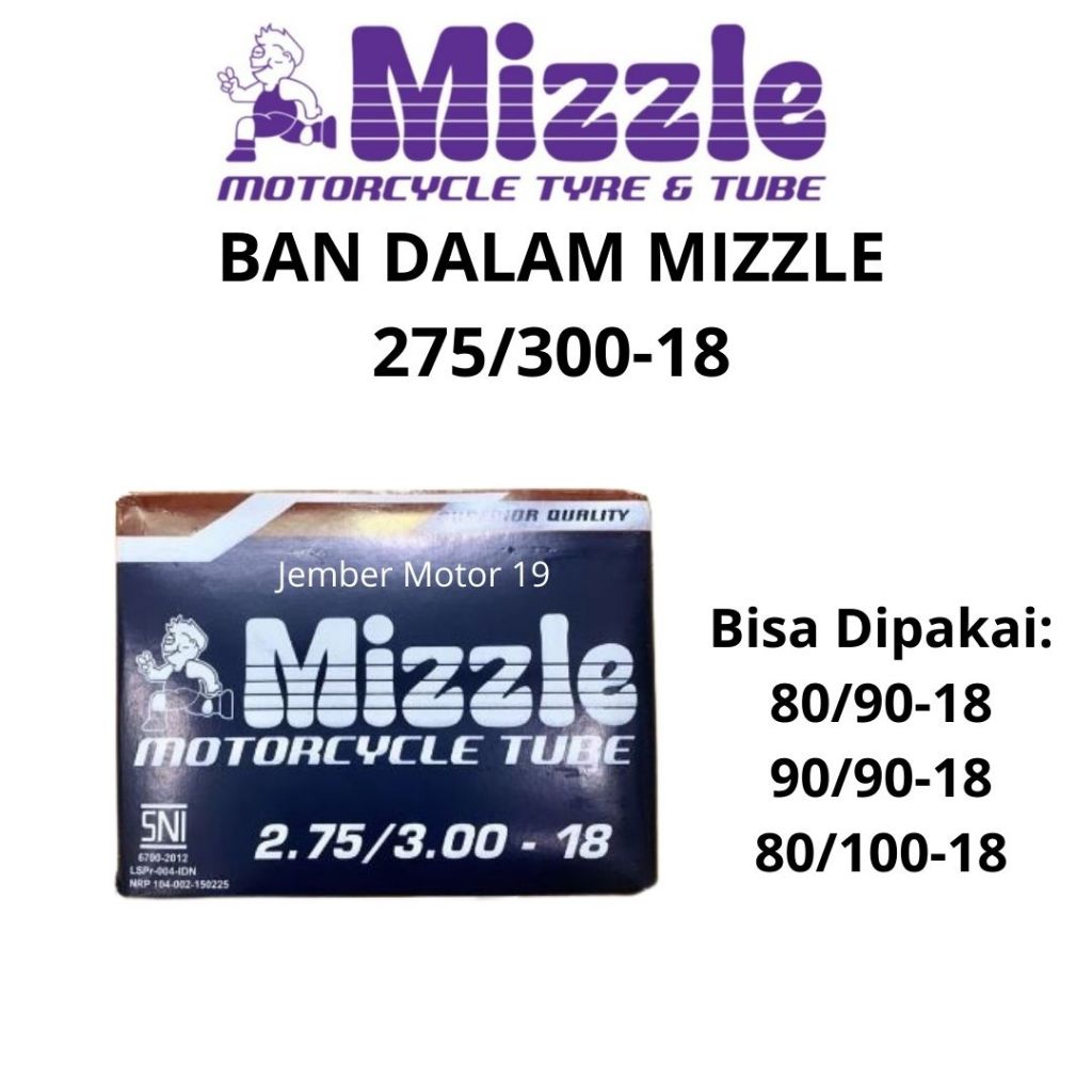 BAN DALAM MOTOR MIZZLE RING 18 (275/300-18)