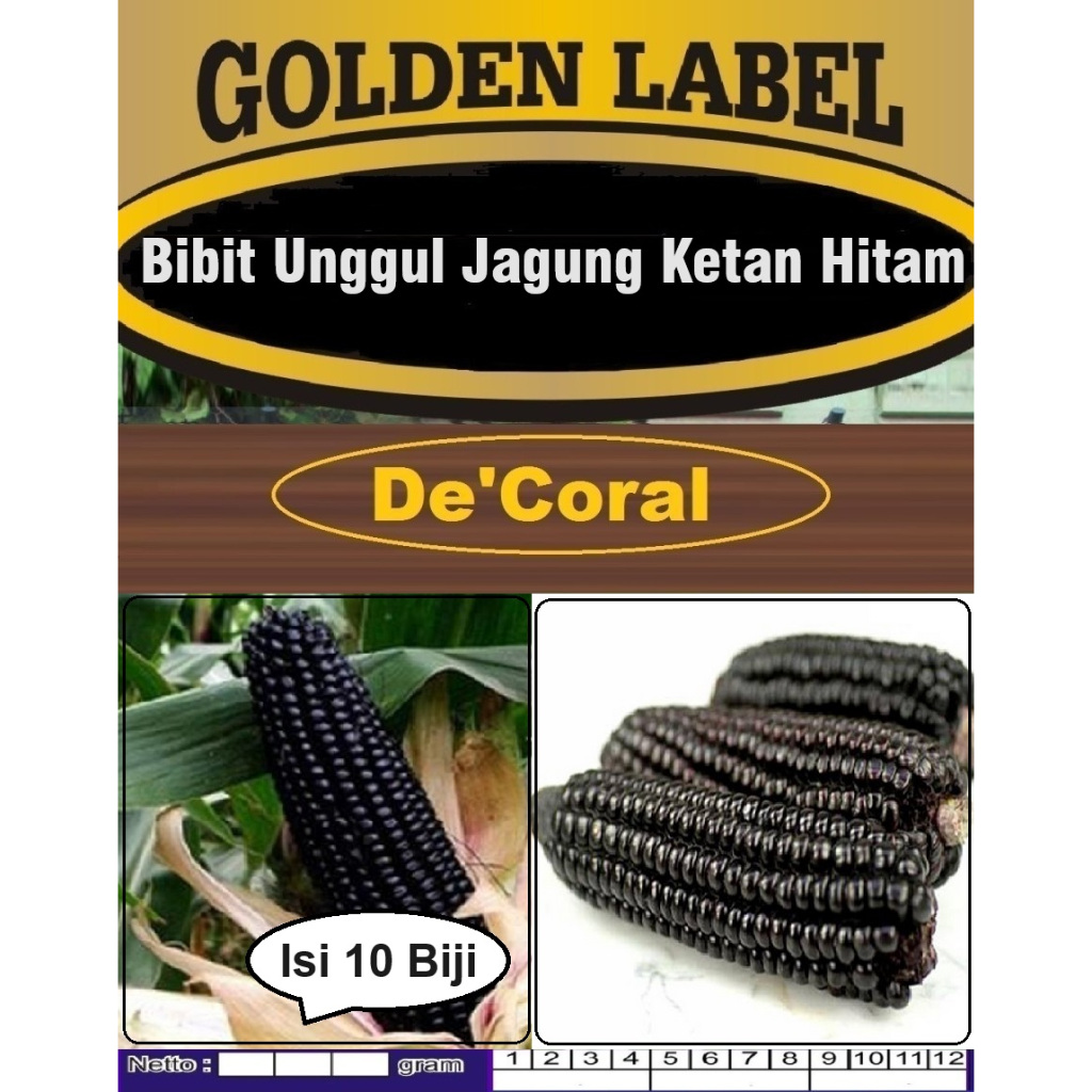 Bibit Unggul Jagung Ketan Hitam|Biji Benih Jagung Hitam|Biji Bibit Jagung Hitam