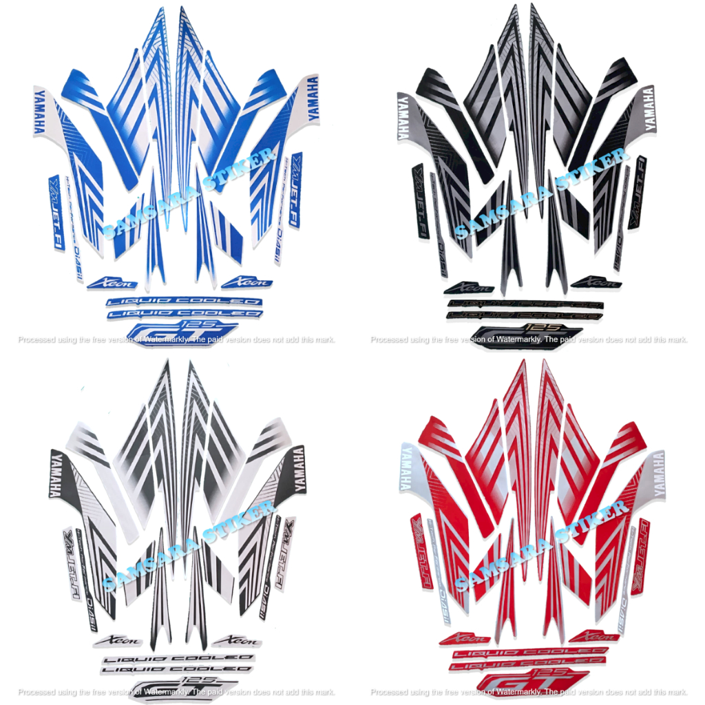 STICKER STRIPING MOTOR XEON 125 GT 2014 STANDAR FULL 1SET