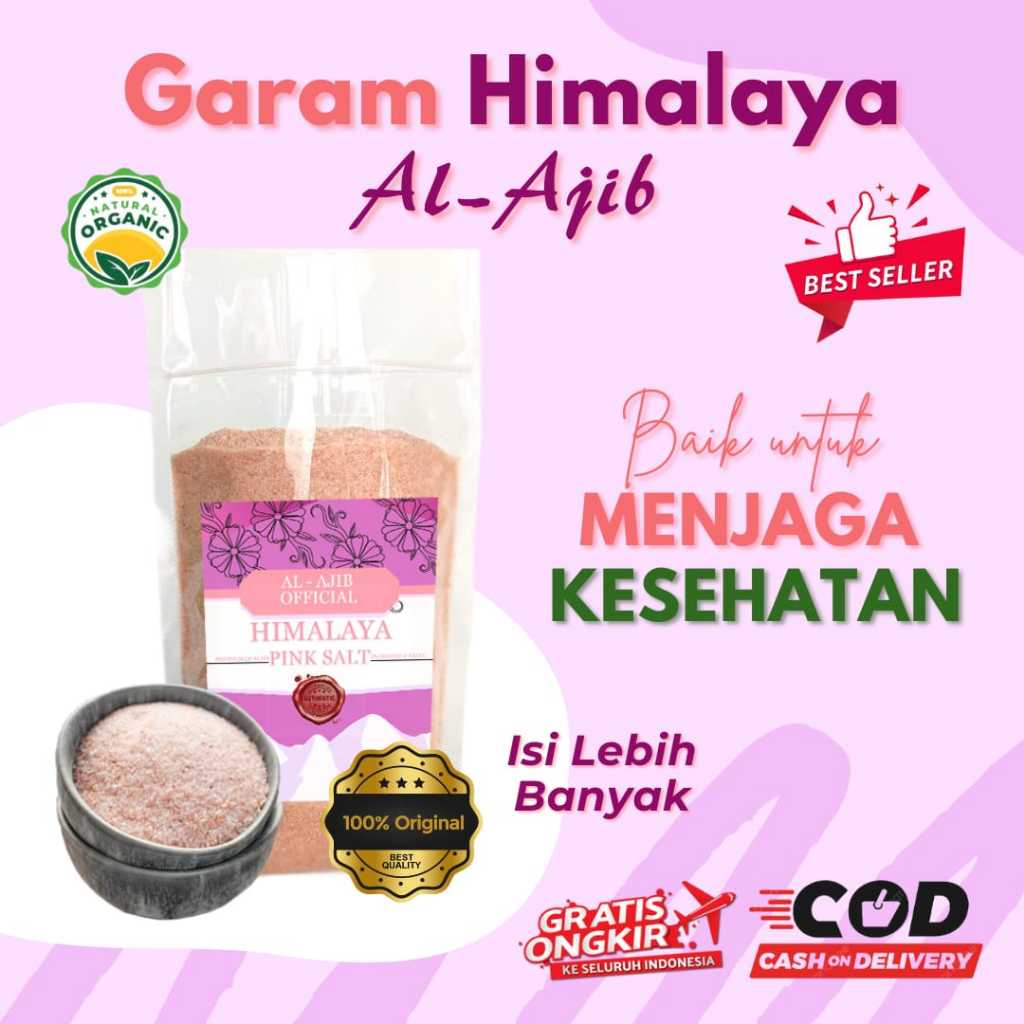 

250 gram - garam pinksalt himalaya banyak manfaat