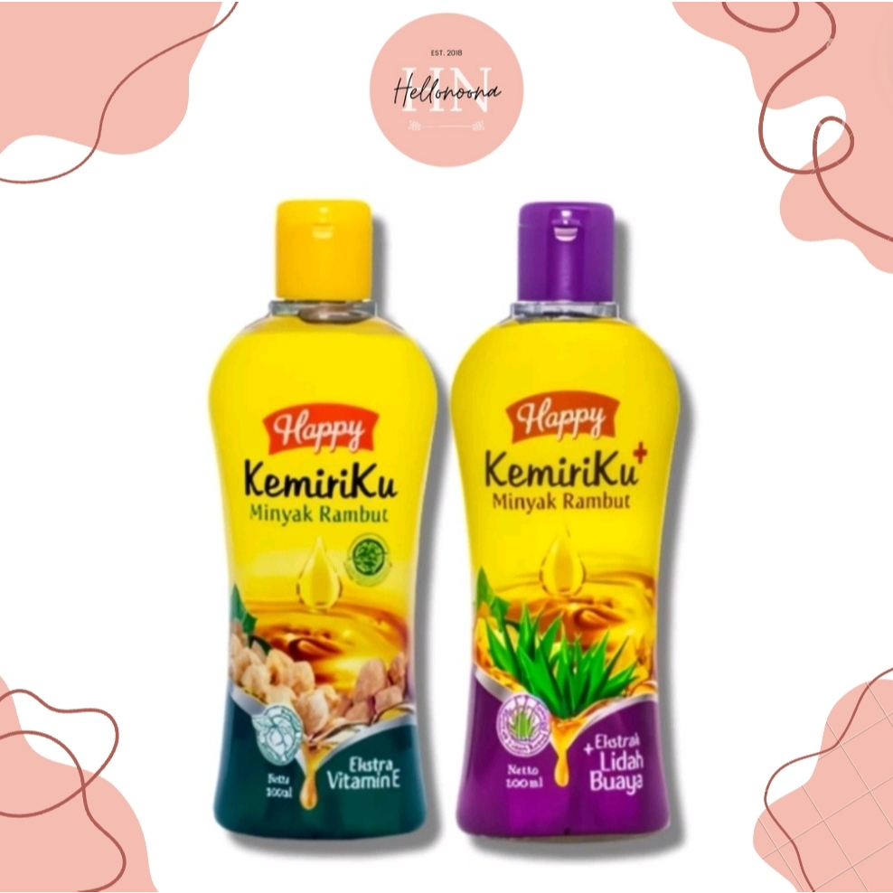 HAPPY KEMIRIKU - Minyak Rambut Kemiri & Lidah Buaya 100ml