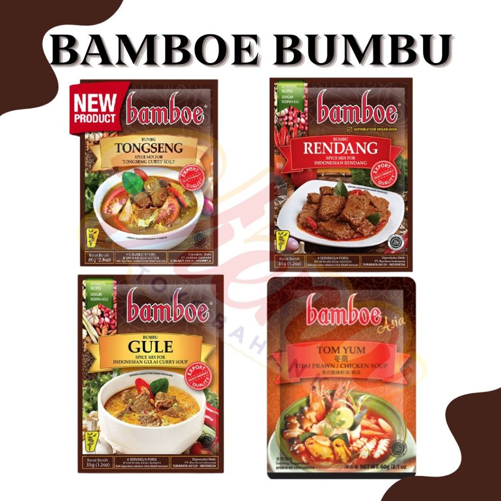 

Bamboe Bumbu Dapur Varian Rendang | Gule | Tongseng | Tom Yum