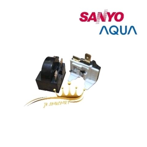 1 Set Relay Pin 2 Kanan Kulkas SANYO AQUA 1 Pintu ptc+overload