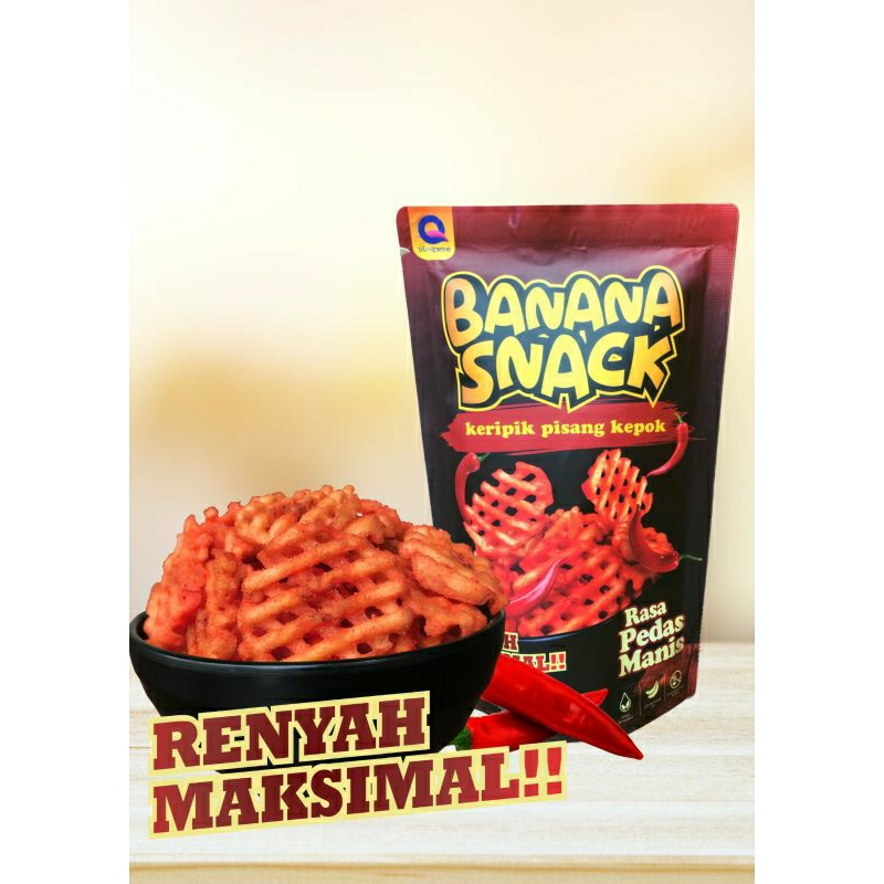 

Banana Snack Rasa Pedas Manis/Kripik Pisang/Cemilan Sehat