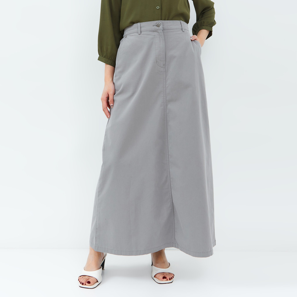 Geela Carila Gray Skirt (G.2190) - Rok Wanita