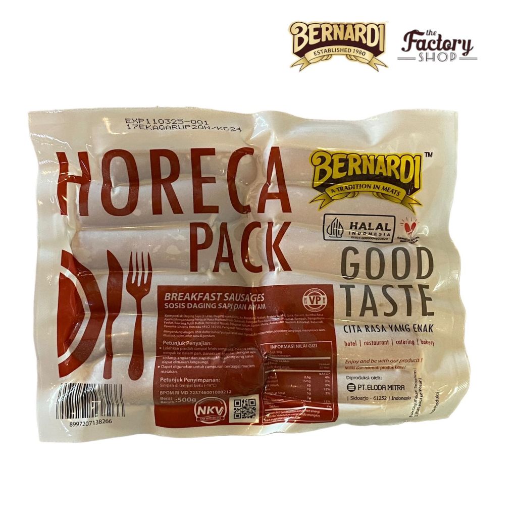 

Bernardi Horeca Pack Beef Breakfast Vp (Colagen) 500g