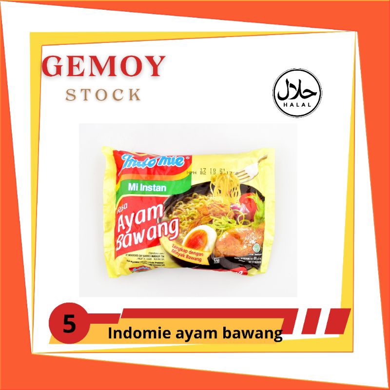 

Mie Instan | Indomie kuah ayam bawang 5pcs