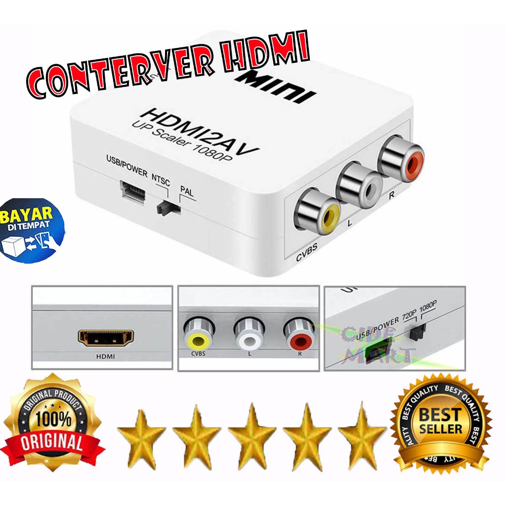 MC ANYCAST CONVERTER / MINI BOX HDMI2AV / HDMI TO AV RCA CONVERTER