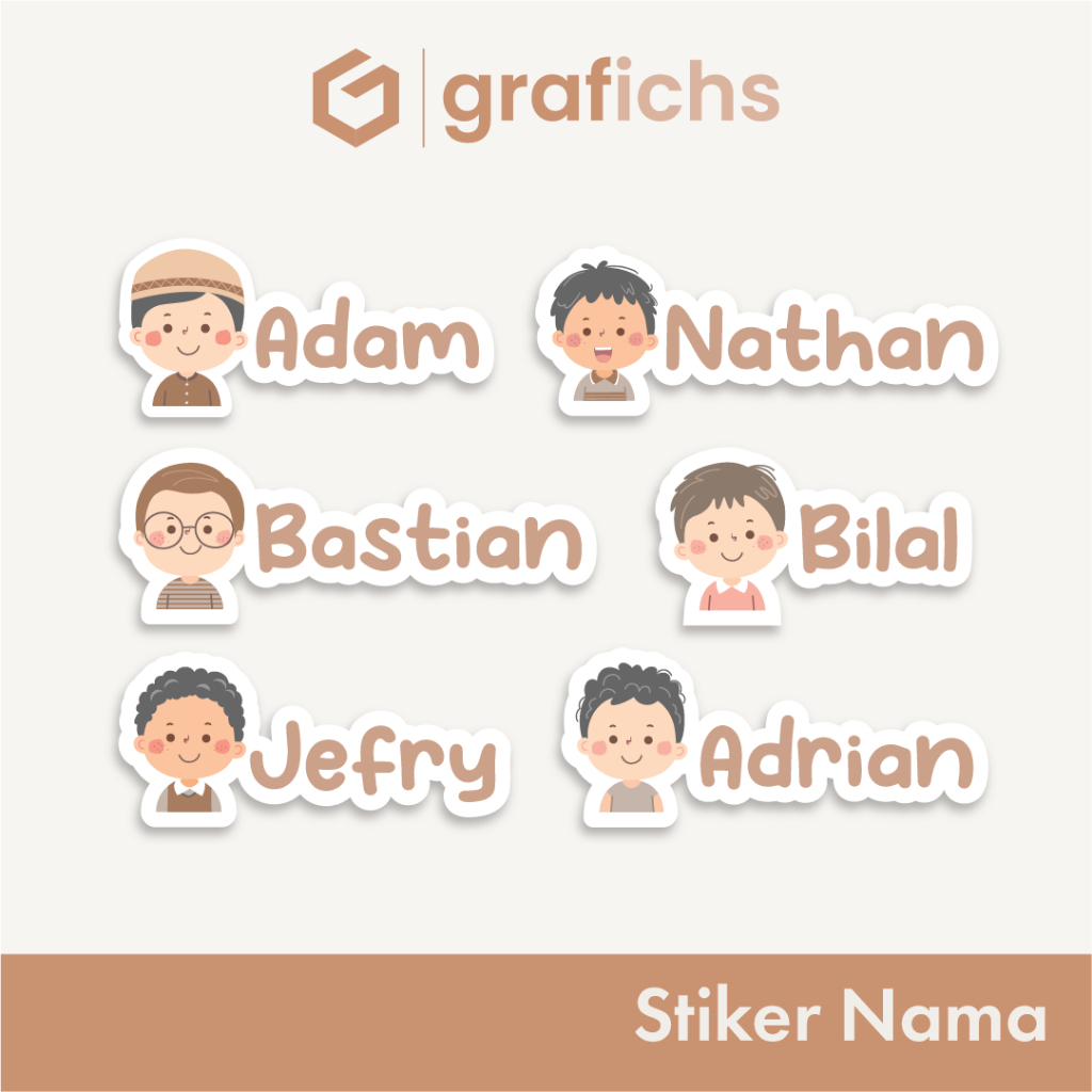 

[33-60 pcs] Stiker Nama Alat Tulis Sekolah GISS41-50 by Grafichs