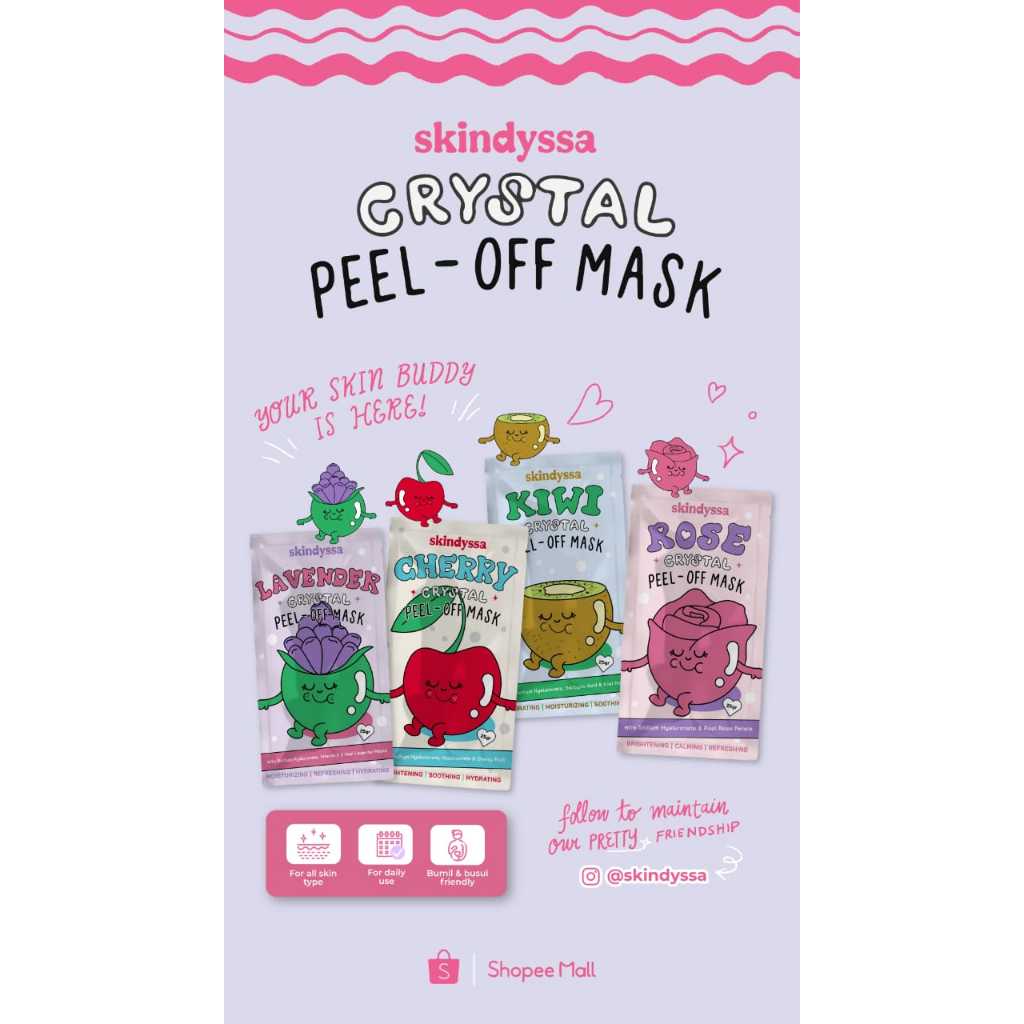 Daisy Organic Skindyssa Peel Off Mask Series | Masker Wajah Peel Off Mencerahkan Melembabkan