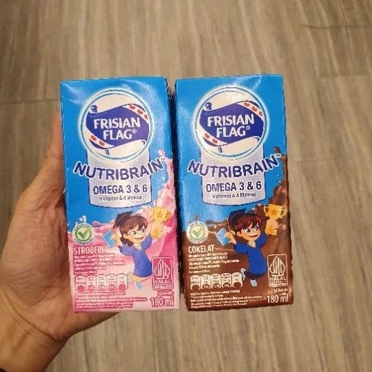 

FRISIAN FLAG Nutribrain Susu UHT rasa COKLAT / STROBERI 180ml