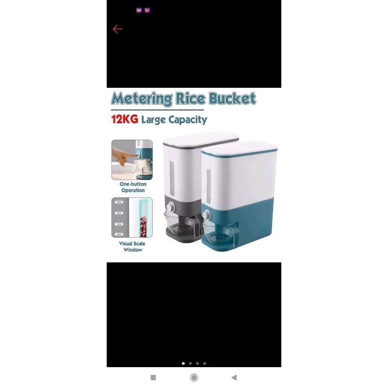 tempat beras 12kg dispenser beras anti kutu