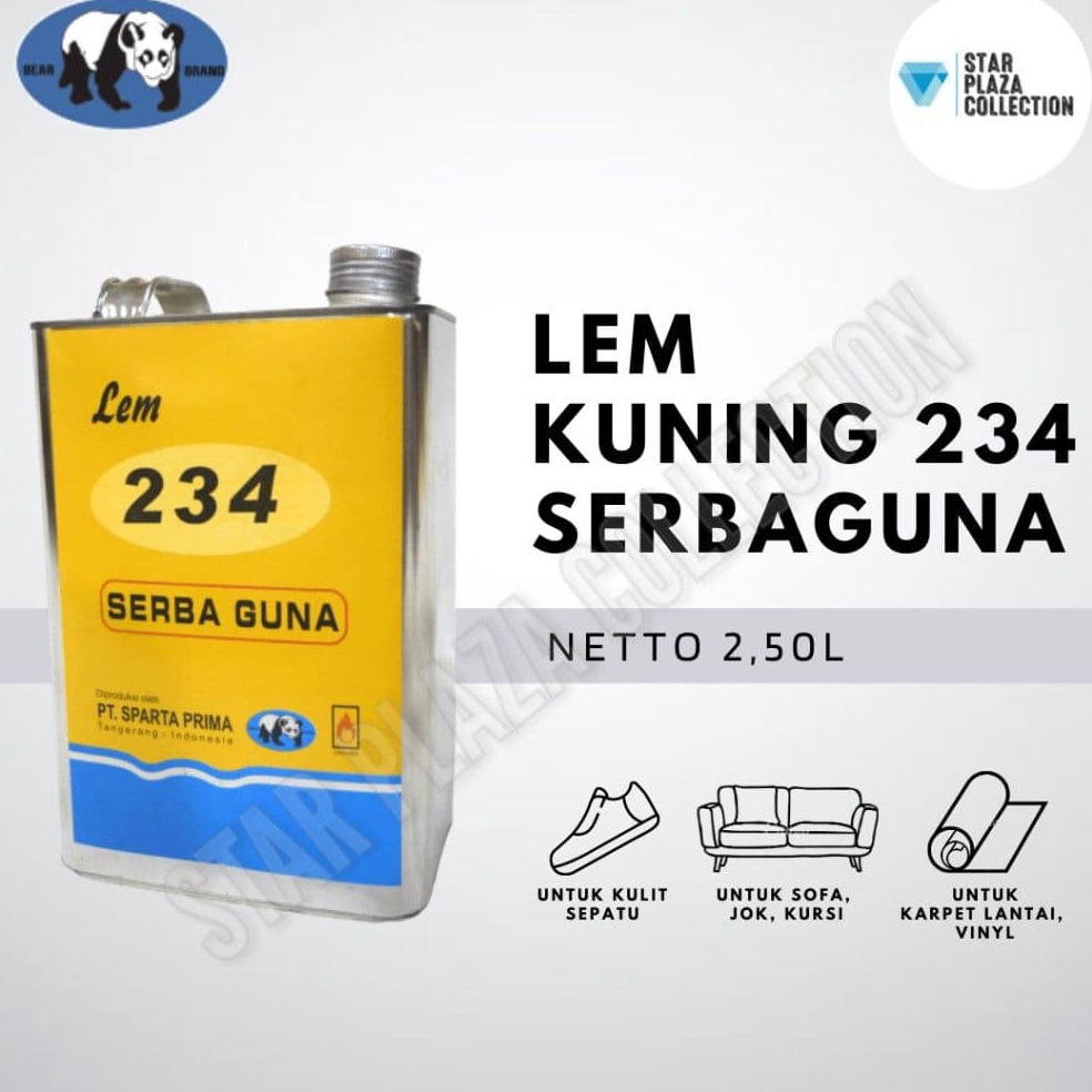 

KODE K68Q Lem Kuning Aibon 234 Serba Guna 1 GALON Isi 25L Kulit Sofa Busa Karet Karpet HPL Vinyl