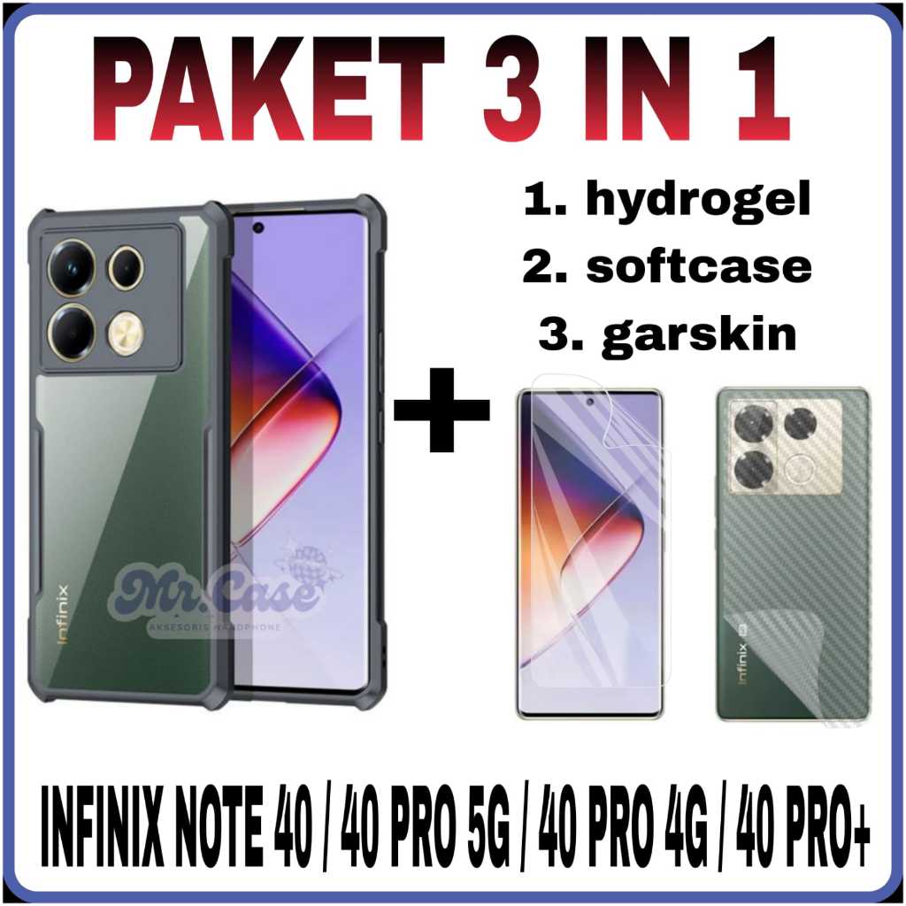 Paket 3 in 1 MURAH HYDROGEL CASING FOR INFINIX NOTE 40 4G/5G / NOTE 40S / 40 PRO 4G / 40 PRO 5G / 40