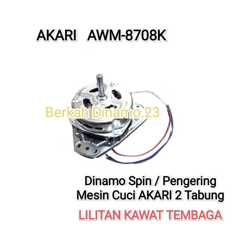Dinamo Pengering Mesin Cuci AKARI AWM-8708K / Awm 8708 Mesin Dinamo Spin / Pengering Akari Tembaga