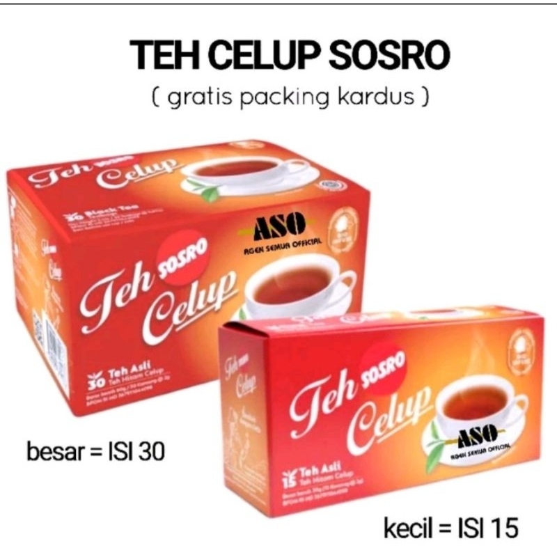 

Teh celup sosro (isi 15 & 30)