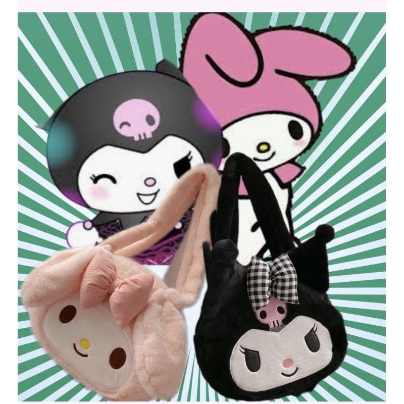 Tas bulu karakter Kuromi dkk