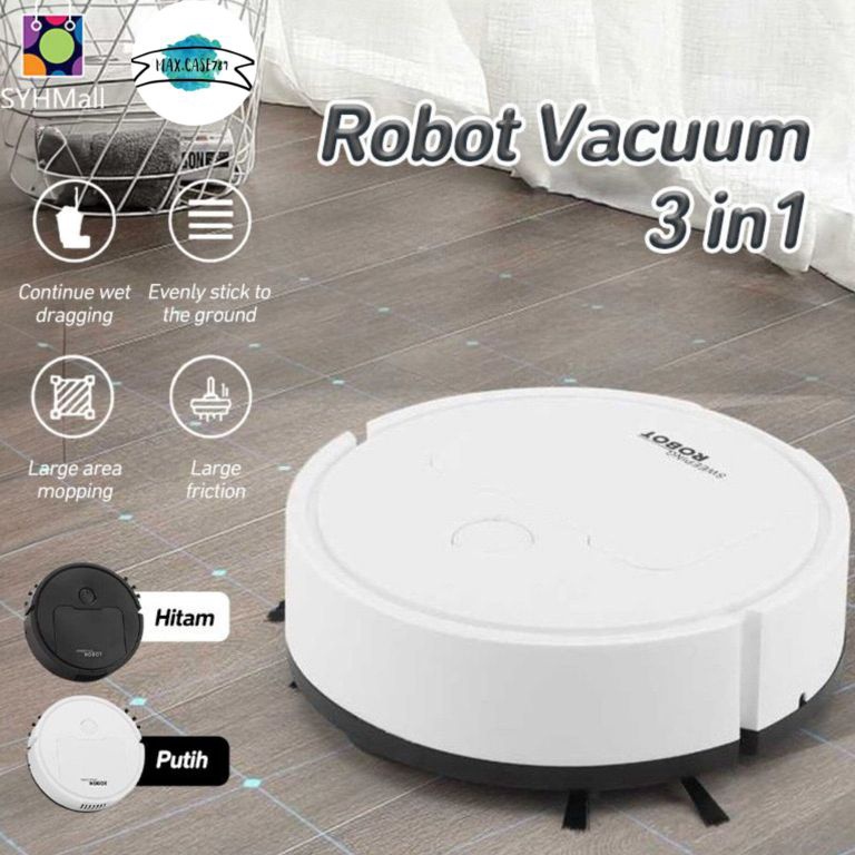 Paling Disukai SMART SWEEPING ROBOT 3 IN 1 SAPU PENYEDOT DEBU PEL PEMBERSIH DEBU LANTAI ROBOT VACUUM