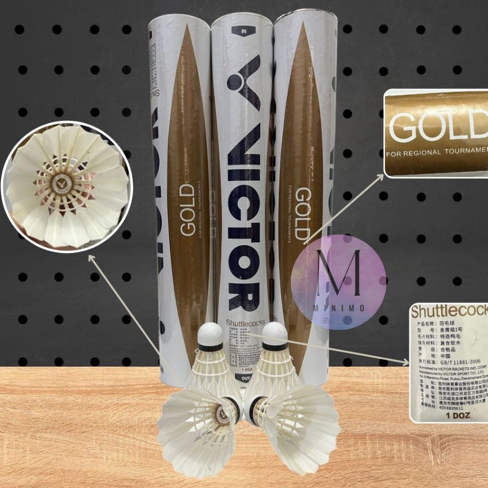 Shuttlecock Badminton  Shuttlecock Bulutangkis Victor Gold 1