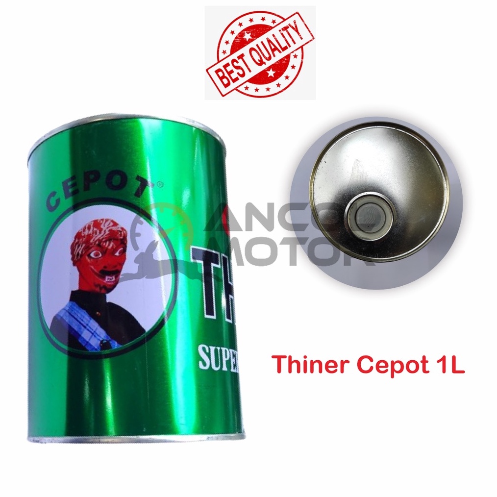 

Cepot Thinner Hijau 1L Tiner Pengencer Lem Campuran Cat Thiner Gloss ART B6U5