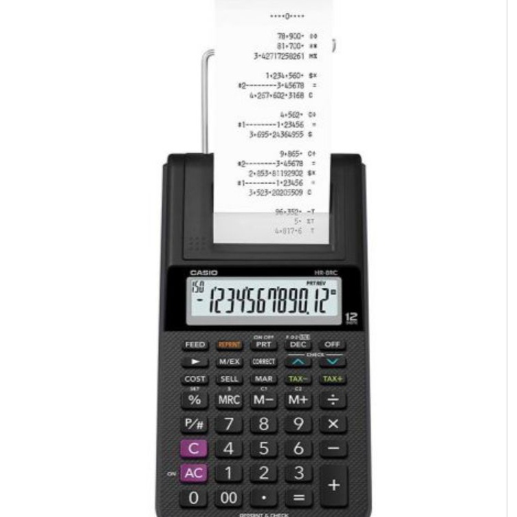 

ORIGINALCasio HR8RC Printing Calculator ART T5O1