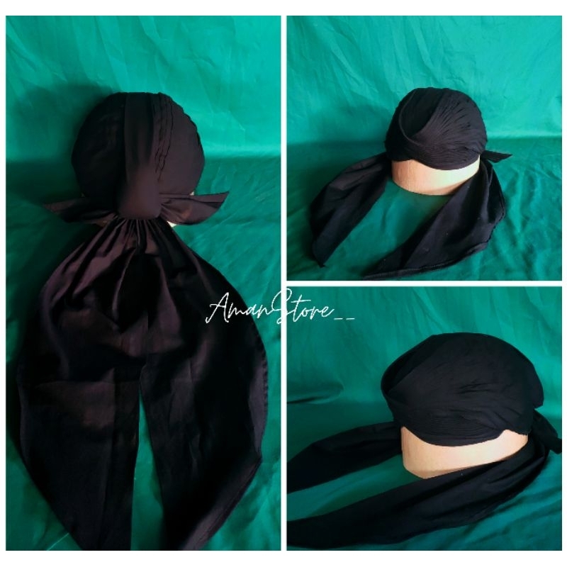 BLANGKON HITAM POLOS ALUSAN CUCI DAN LIPAT