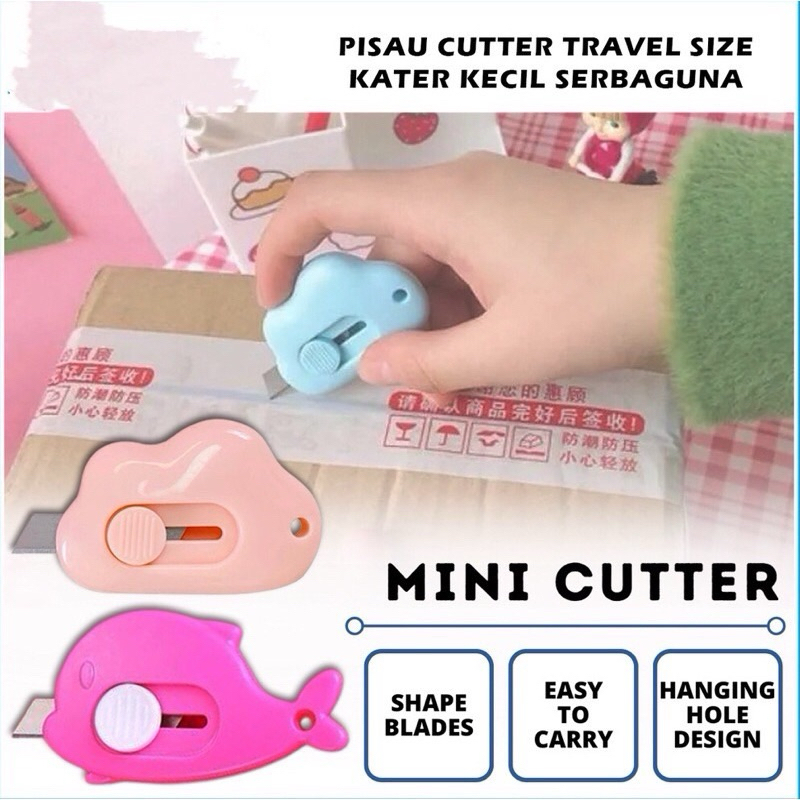 

•JEJU• CUTTER MINI MODEL DOLPHIN & AWAN | PISAU KECIL | CUTTER UNBOXING | KATER MINI