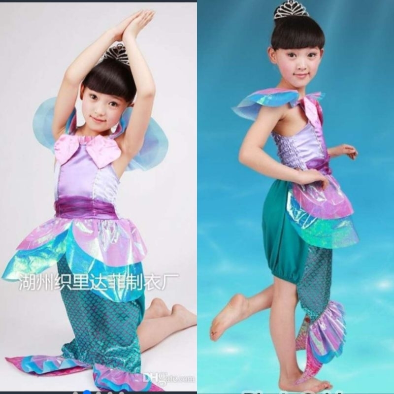 Dress Mermaid Baju Kostum Duyung Anak Perempuan