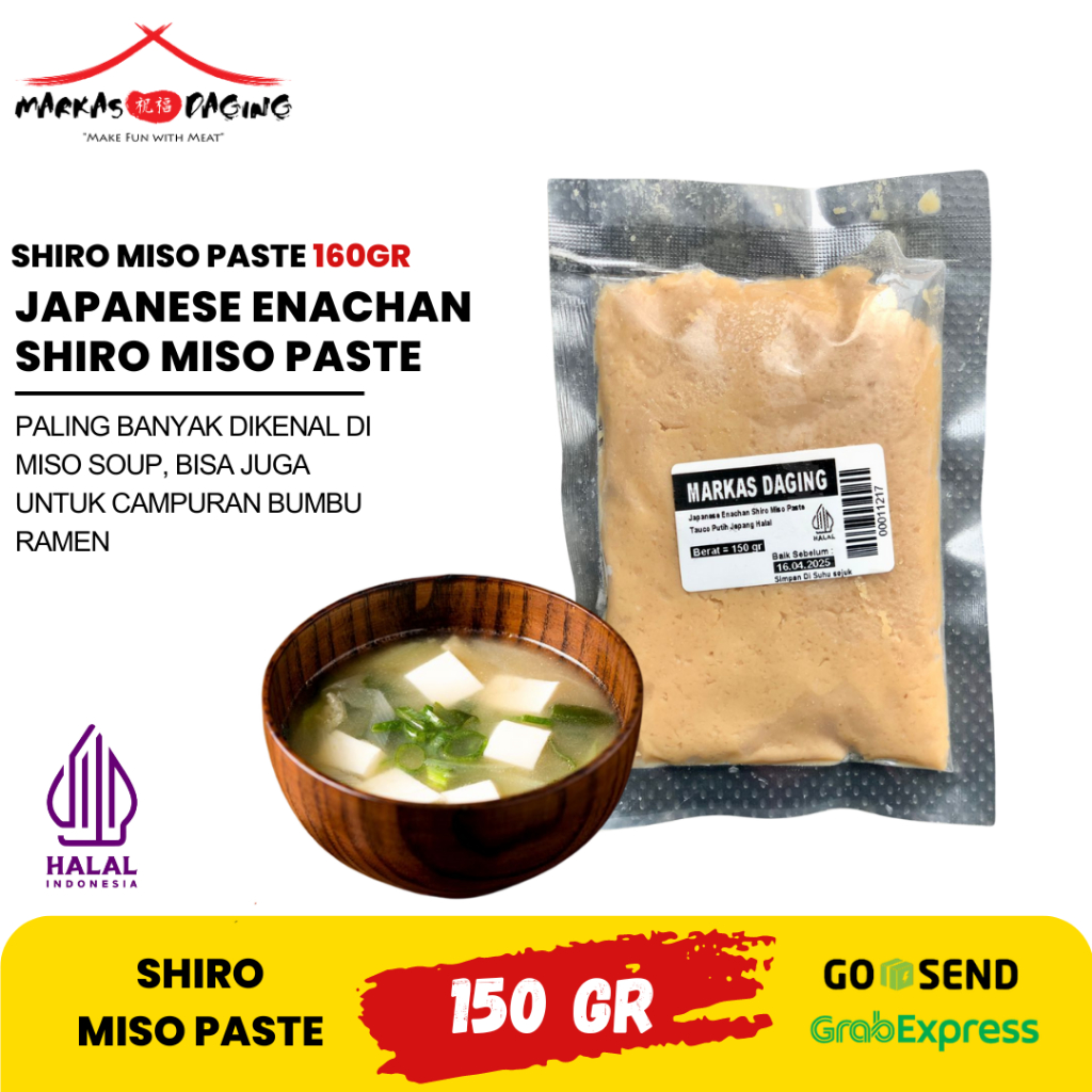 

Japanese Enachan Shiro Miso Paste | Tauco Putih Jepang Halal 150 gr