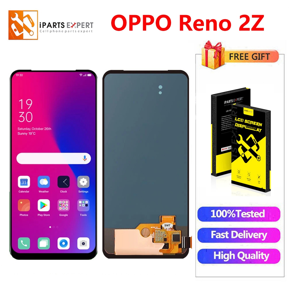IPARTSEXPERT Original LCD For OPPO Reno 2Z/ OPPO Reno 2F /OPPO K3 LCD Super AMOLED tanpa bingkai tam