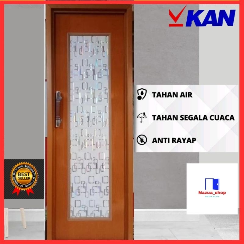 PINTU KAMAR MANDI PVC + PINTU KAMAR MANDI PVC MOTIF KOTAK HANDLE STAILESS + PINTU KAMAR MANDI PVC TE