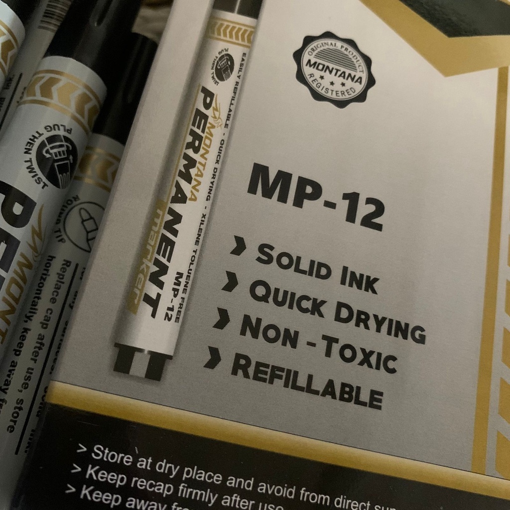 

Spidol MP-12 Permanent Marker Montana / Sepidol Permanent Round Tip Sepidol