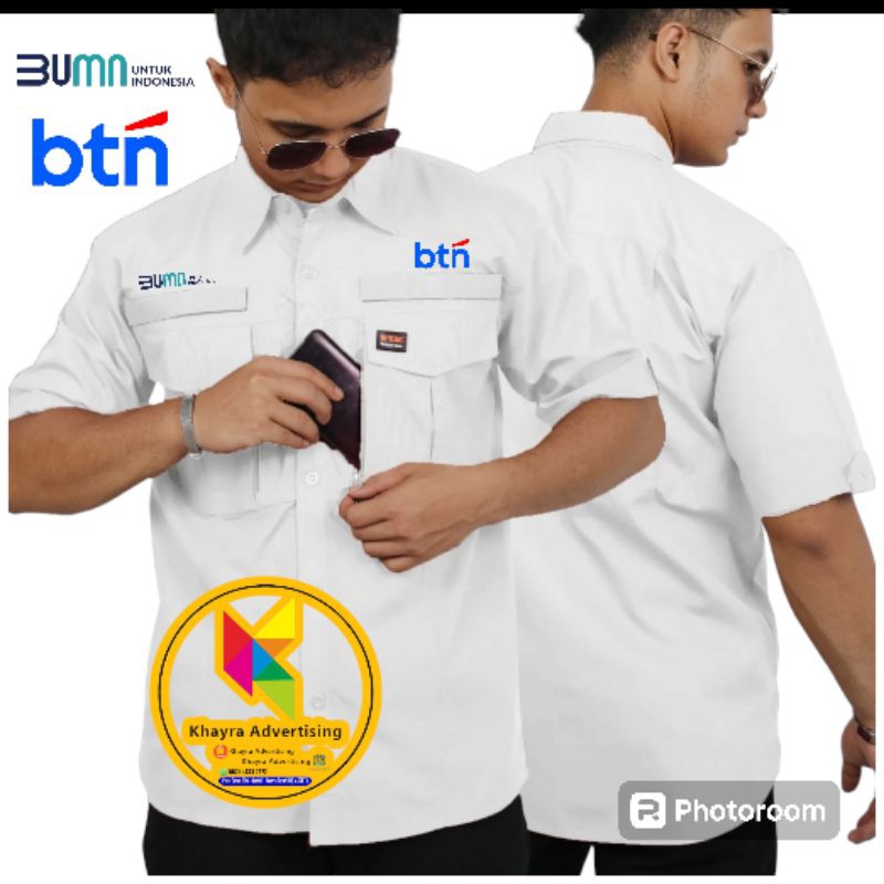 kemeja w tac bumn btn seragam w tac bumn btn baju bumn btn putih