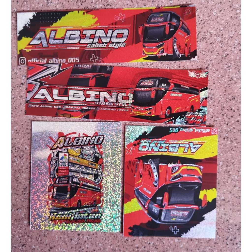 

paket stiker sanjaya trans hologram asli unit