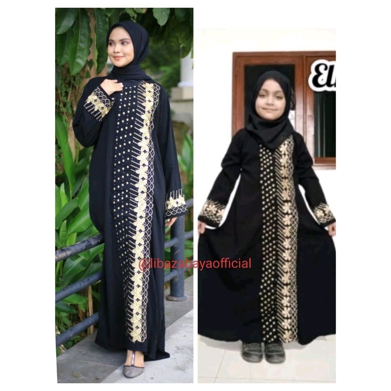 COUPLE IBU DAN ANAK PROMO BEST SELLER GAMIS ABAYA ARAB WANITA TURKI ELMIRA
