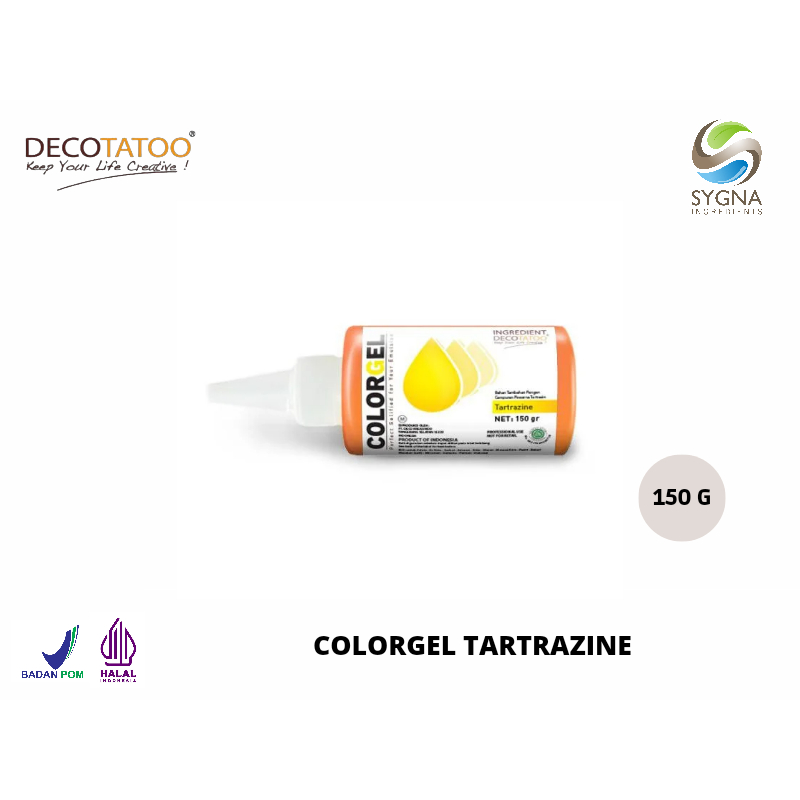 

Colorgel Tartrazine 150 gr - Decotatoo (Gel Pewarna Makanan & Minuman)