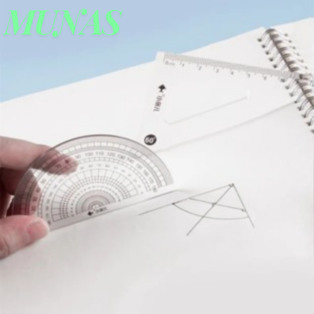 

MUNAS Penggaris Set 4IN1 15Cm Penggaris Bening Sekolah Isi 4Pcs Lucu Ruller Set Transparant Perlengkapan Sekolah Menggambar Pelajar Mahasiswa Motif Polos Kemasan Ziplock