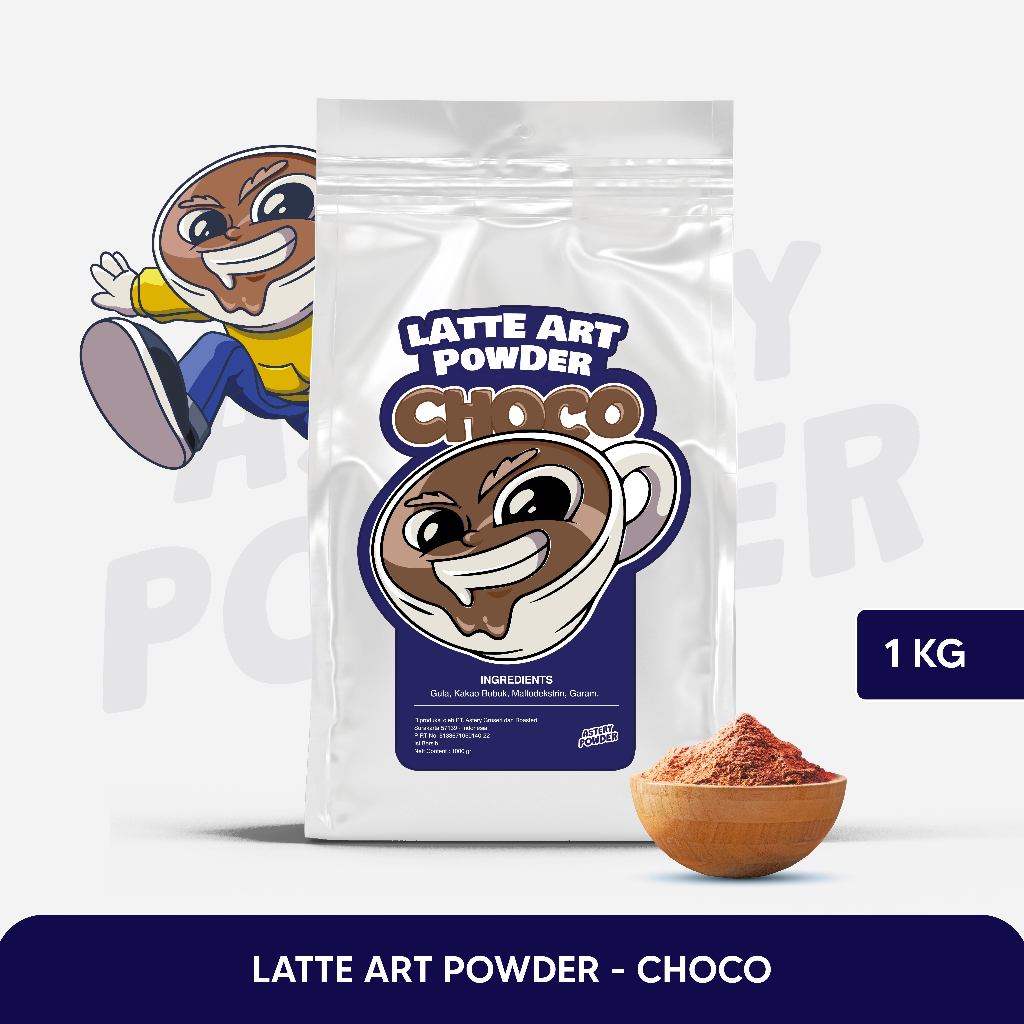 

Latte Art Powder Choco 1 Kg / Bubuk Minuman Latte Art Chocolate Siap Seduh Rasa Coklat Astery Powder