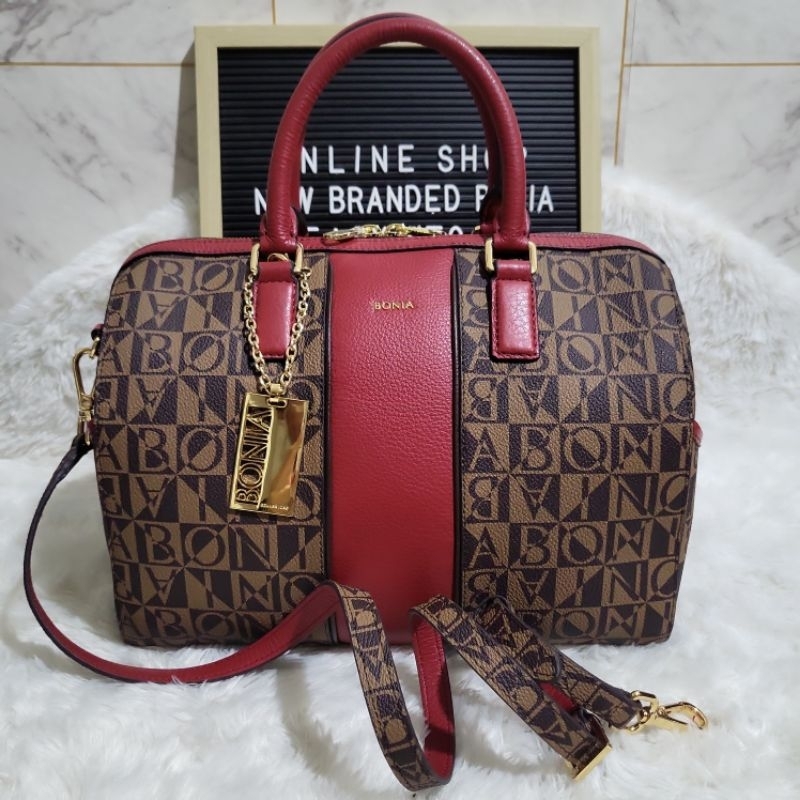 tas bonia original speedy monogram lis merah sz L