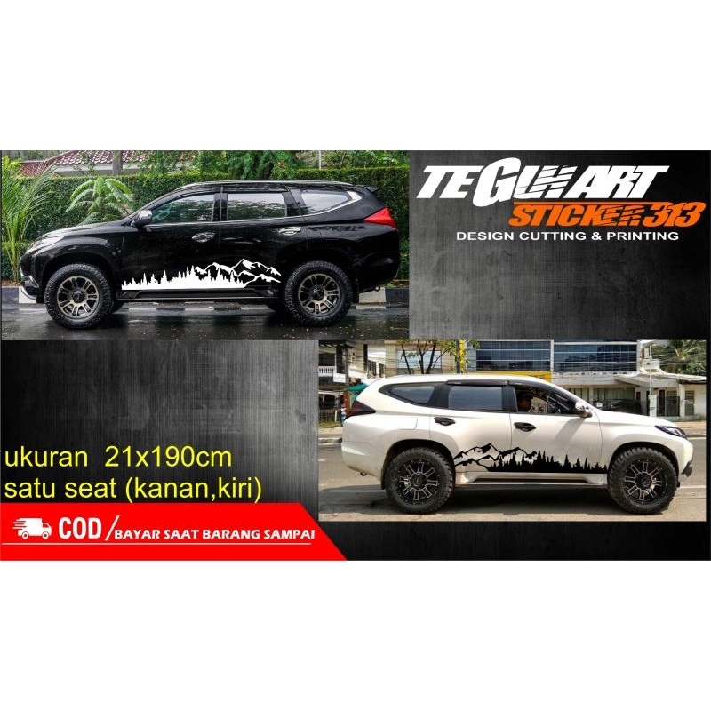 STIKER STRIPPING VARIASI OFFROAD FORTUNER VRZ PAJERO
