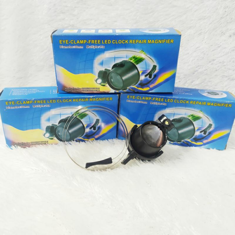 kawat lup+kaca pembesar+lampu